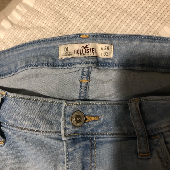 Hollister light blue skinny jeans size 9L W29 L33 - Picture 5 of 6